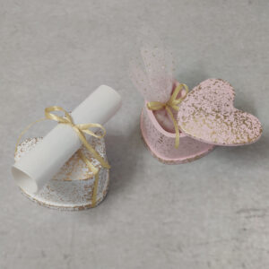 Προσκλητήριο - μπομπονιέρα γάμου -βάπτισης κεραμική μπιζουτιέρα σε σχήμα καρδιάς.