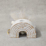 Προσκλητήριο - μπομπονιέρα βάπτισης κεραμικό διακοσμητικό ουράνιο τόξο.