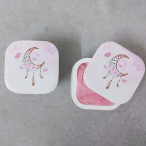 Μπομπονιέρα βάπτισης κεραμική μπιζουτιέρα εκτυπωμένη με θέμα ονειροπαγίδα.