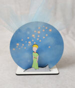 Μπομπονιέρα βάπτισης τρισδιάστατη ξύλινη εκτυπωμένη με θέμα "Μικρός πρίγκιπας ".