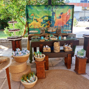 Στολισμός βάπτισης "Hakuna Matata" με boho στοιχεία.