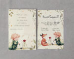 Προσκλητήριο βάπτισης με θέμα "Μικρός Πρίγκιπας" και εκτυπωμένος φάκελος – κουτί.