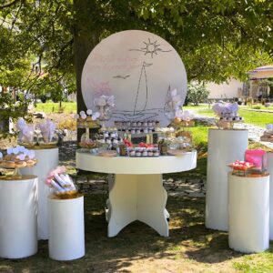 Στολισμός βάπτισης με θέμα καράβι.