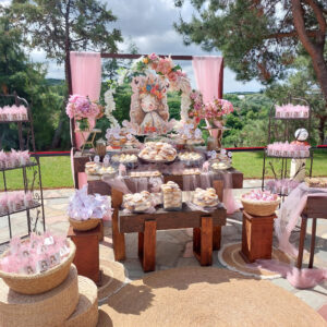 Στολισμός βάπτισης με θέμα πριγκίπισσα.