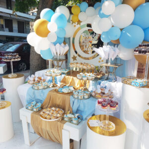 Στολισμός βάπτισης με θέμα Twinkle Little Star.