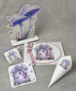 Θεματική πρόταση βάπτισης με θέμα νεραϊδόκοσμος σε λιλά απόχρωση.