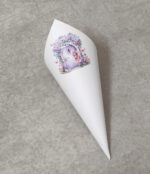 Χωνάκι βάπτισης με θέμα νεραϊδόκοσμος σε λιλά απόχρωση