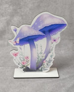 Ξύλινο σταντ μανιταριών από τη συλλογή  "νεραϊδόκοσμος" σε λιλά απόχρωση