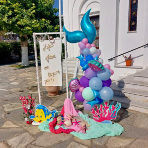 Στολισμός βάπτισης με θέμα γοργόνα Άριελ