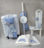 ΣΕΤ ΒΑΦΤΙΣΗΣ ΑΡΚΟΥΔΑΚΙ ΜΠΛΕ TOILE DE JOUY