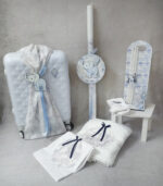 ΣΕΤ ΒΑΦΤΙΣΗΣ SAFARI ΓΑΛΑΖΙΟ TOILE DE JOUY