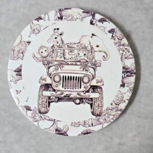 ΚΕΡΑΜΙΚΟ ΣΤΡΟΓΓΥΛΟ ΣΟΥΒΕΡ ΜΕ ΕΚΤΥΠΩΣΗ ΣΑΦΑΡΙ ΚΑΦΕ