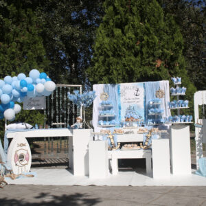 Στολισμός βάπτισης με θέμα ναυτικό