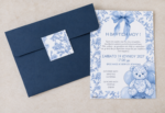 TOILE DE JOUY ΠΡΟΣΚΛΗΣΗ ΑΡΚΟΥΔΑΚΙ ΜΕ ΦΑΚΕΛΟ